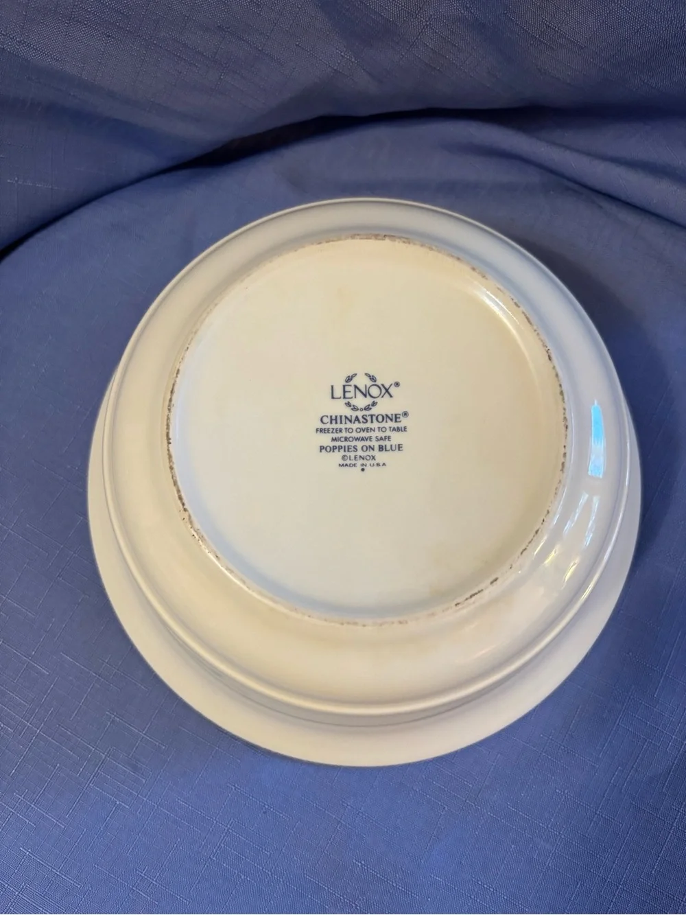 Lenox Chinastone Poppies on Blue 8.5” Bowl